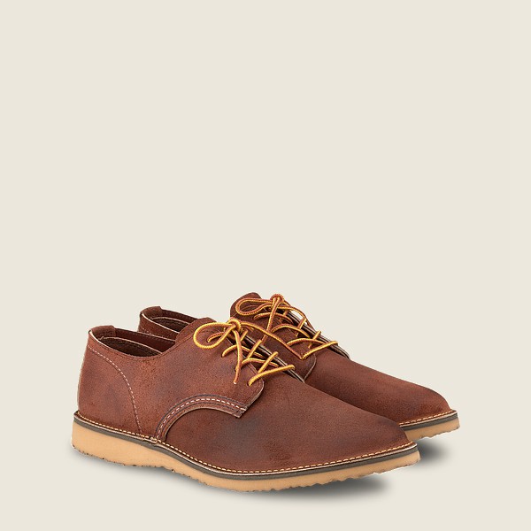 Red Wing Oxford Brown - Mens Weekender - Muleskinner Leather - 3219-WGBYZ